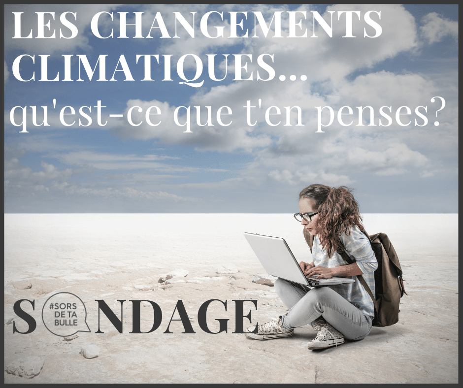 Les résultats du sondage sur les perceptions des jeunes de 12 à 18 ans face aux changements climatiques