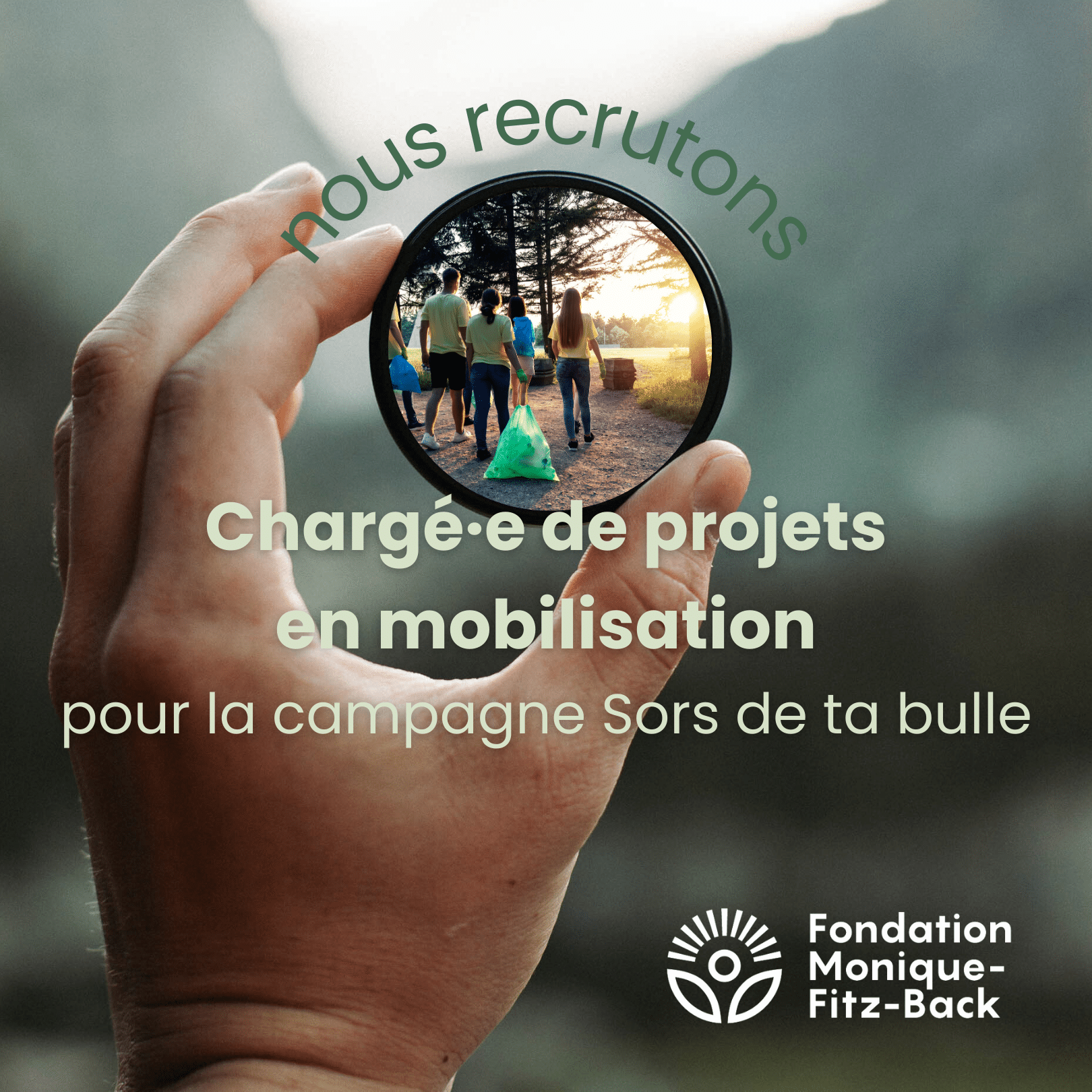 Offre d’emploi | Chargé·e de projets en mobilisation pour la campagne Sors de ta bulle